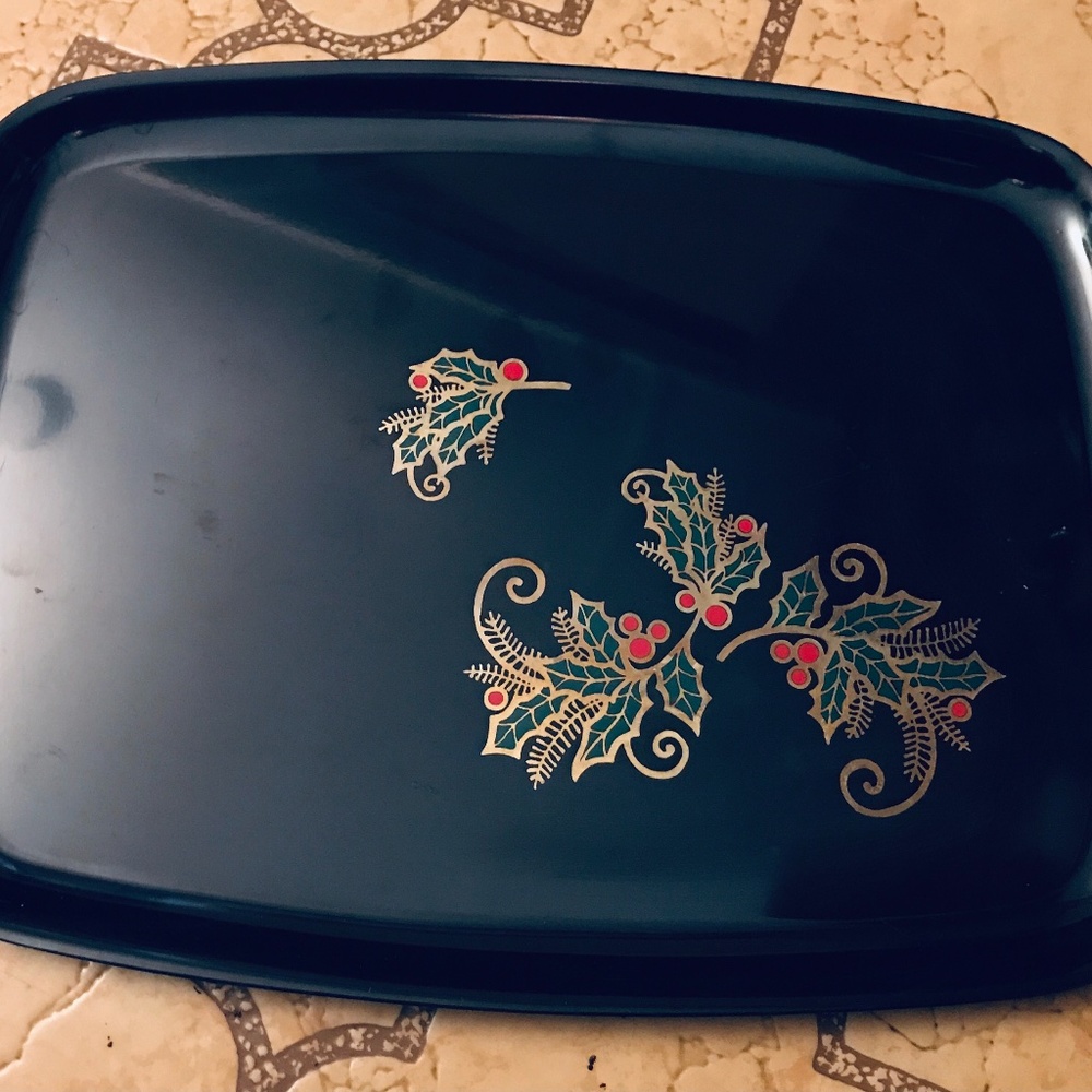 Couroc Resin Inlay Tray Holly T2